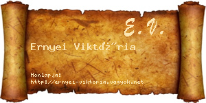 Ernyei Viktória névjegykártya
